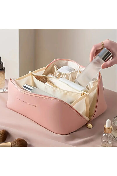 Zess store Stylish Faux Leather Makeup Bag