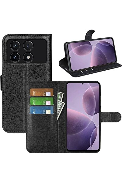 Rivor Xiaomi Poco X6 Pro Uyumlu Kılıf Kamera Korumalı Kapaklı Kartlıklı Cüzda...