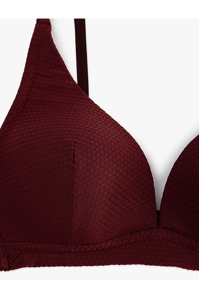 Koton New Season Soft Textured No Underwire Padded Bra