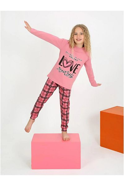 diamondstar Girl's Long Sleeve 100% Cotton Button Sleepwear Set 2/5 Years