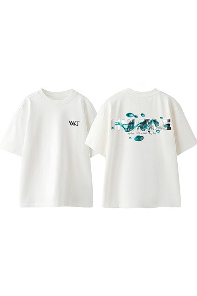 THEWERT Μπλουζάκι Humble Design Back Printed Βαμβακερό Λευκό Oversize