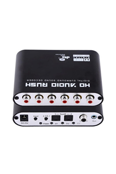 Leonpro Optik 5+1 ses çevirici aux 5+1 ses çevirici coaxial 5+1 ses dönüştürücü