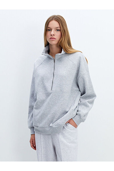 LC Waikiki Hanorac supradimensionat pentru femei LCW cu guler ridicat