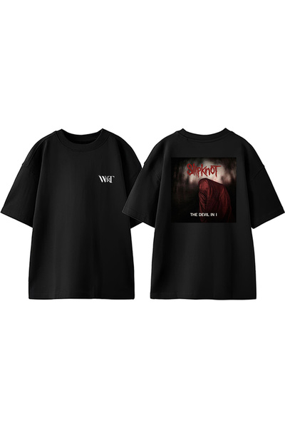 THEWERT Slipknot The Devil In I Design Leđa Štampano Pamuk Crna Oversize kroj...