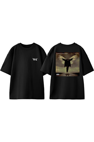 THEWERT Benjamin Phobia Design - Leđa Štampano Crna Pamuk Oversize kroj T-shirt