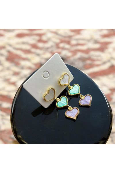 Candy Dangle Heart Earrings