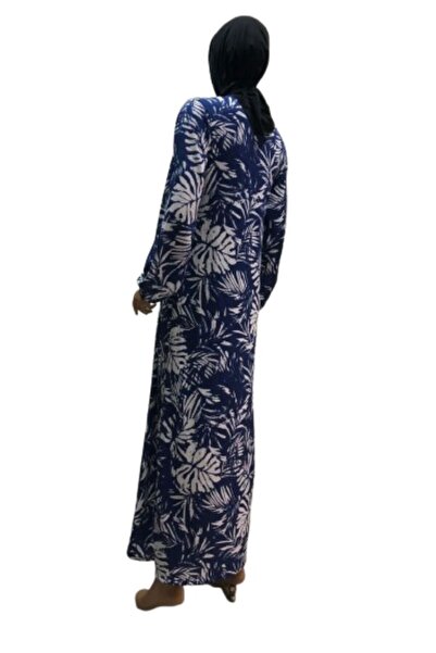 eflin Μπλε-λευκό φόρεμα προσευχής - Ρούχα χιτζάμπ, με δαντέλα