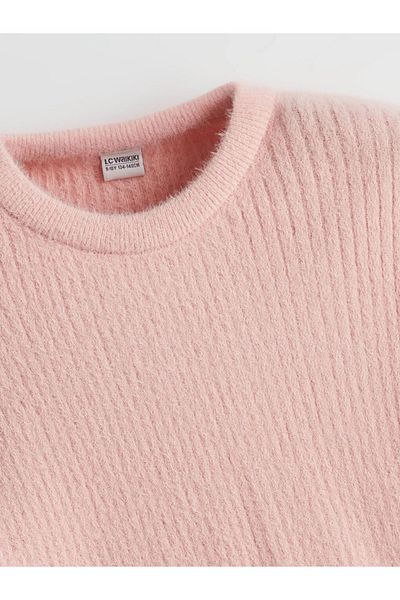 LC Waikiki Lcw Kids Pink Crew Neck Girls Knitwear Sweater