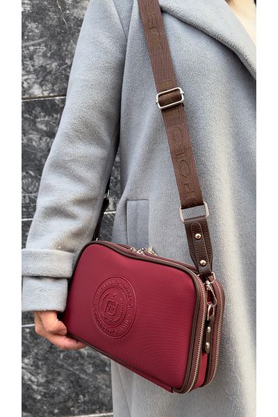 Just Polo Women's 5 Compartment Crossbody Bag Shoulder Bag Embossed Printed (Special for Valentine's Day)