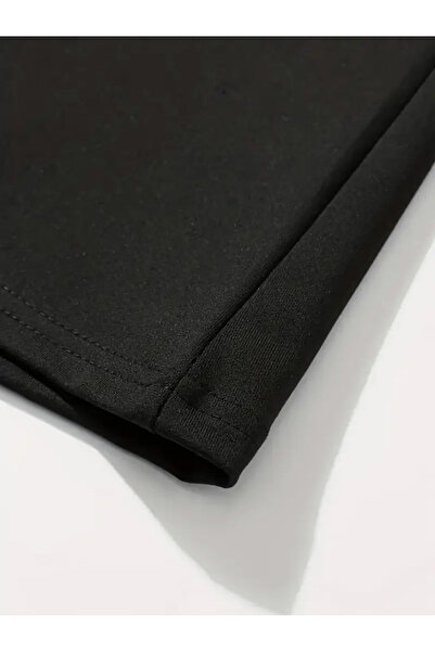 qubo sportswear & company Μαύρο παιδικό καλοκαιρινό μπλουζάκι - εμπριμέ, πλεκτό ύφασμα μονό ζέρσεϊ, κοντό μανίκι, μέτρια ελαστικότητα