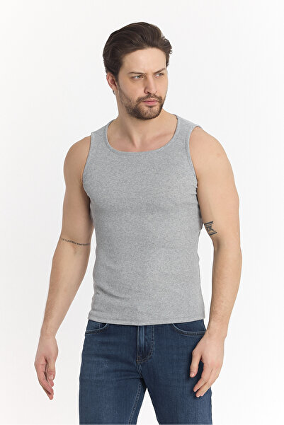 CATSPY قميص داخلي رجالي من الليكرا باللون الرمادي