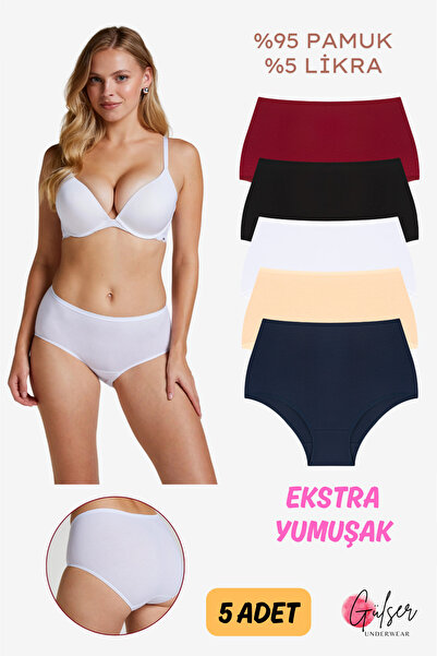 GÜLSER UNDERWEAR Chiloți de damă talie înaltă Chiloți Bato bumbac 100% Chiloț...