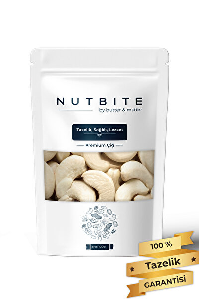NUTBITE Premium Çiğ Kaju 100gr - Taptaze Yeni Mahsül - Yağsız & Tuzsuz Nature...