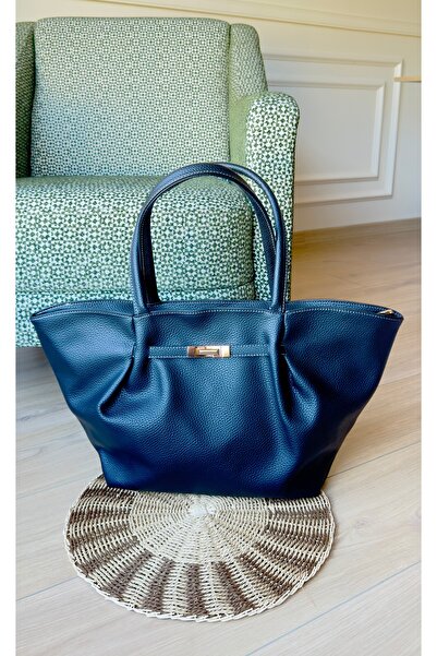 GP GUES POLO حقيبة يد وكتف نسائية كبيرة الحجم باللون الأسود