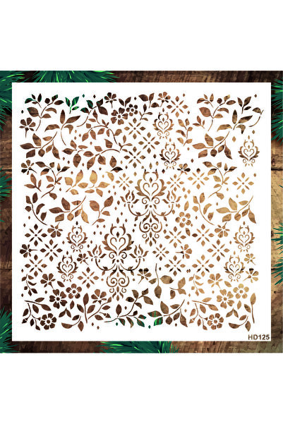 STENCİLTASARIM Stencil Tasarım Hd125 Duvar Ahşap Cam Boyama Deseni