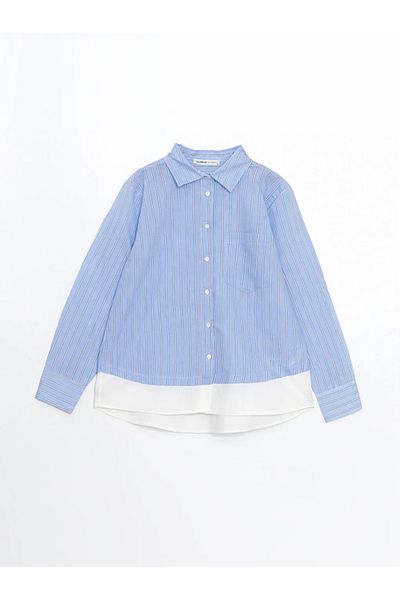 LC Waikiki Cămașă LCWAIKIKI Classic Poplin cu dungi pentru femei