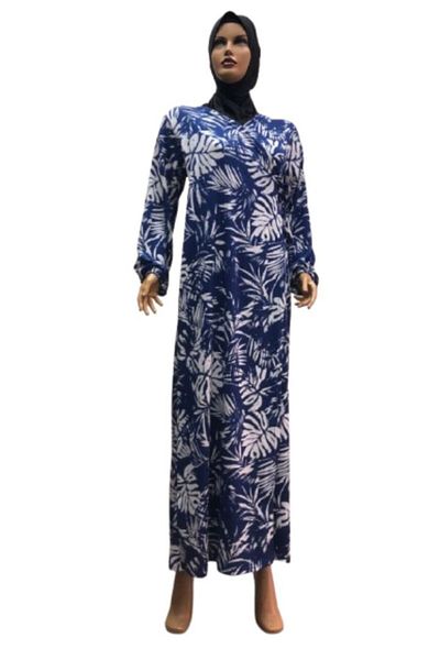 eflin Blue-White Prayer Dress - Hijab Clothing, Wrap Lace