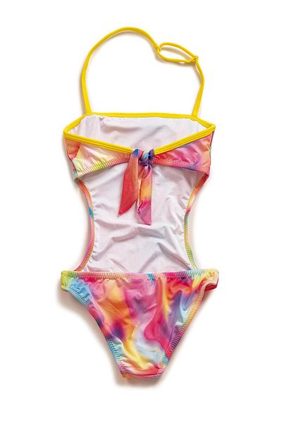 Endeep Girl's Flounce Patterned Swimsuit