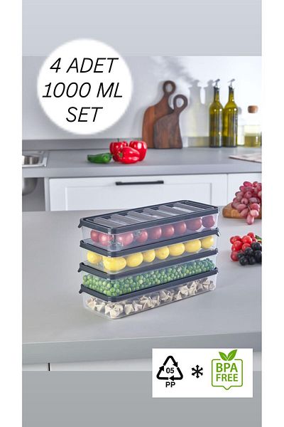 VZN Horizontal Lid Refrigerator Diffuse Organizer Storage Container Microwave Container