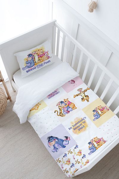 Tuğba Kuğu Cute Bear Patterned Baby Duvet Cover Set - Cartoon Series, 100X150