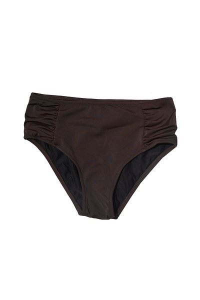 Endeep Women's Gathered Thick Brim Brown Bikini Bottom