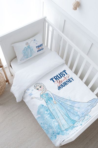 Tuğba Kuğu Baby Size Duvet Cover Set (100X150) - Cartoon Series - Snow Queen