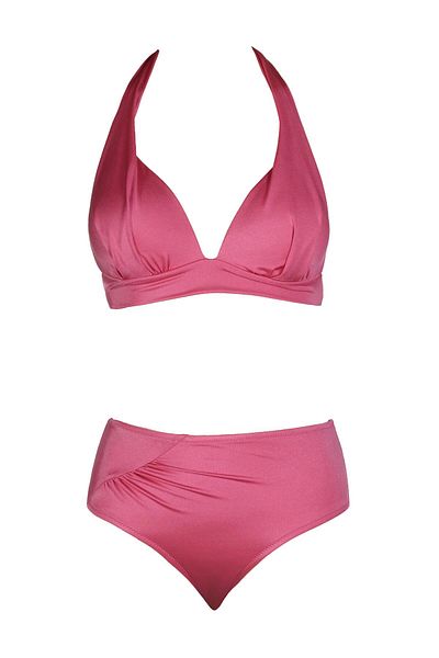 Endeep Bright Pink Half-Padded Bikini Set - Beria Women