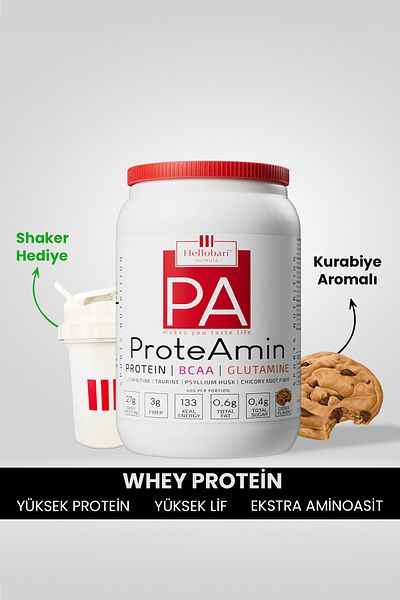 Hellobari Formula Proteamin - 28 PortionsWheyProtein with Cookie FlavorBCAAGlutamine