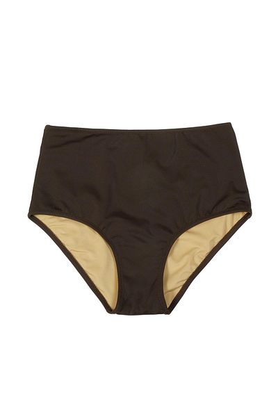 Endeep Women's High Waist Brown Bikini Bottom