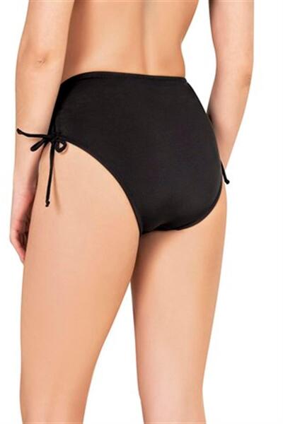 Endeep Women's High Waist Side Drawstring Purple Bikini Bottom