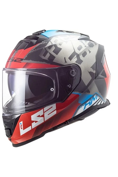 LS2 STORM SPRINTER MAT SİYAH-KIRMIZI-TITANIUM KASK