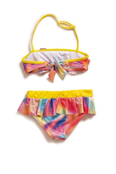 Endeep Girl's Flounce Patterned Bikini Set