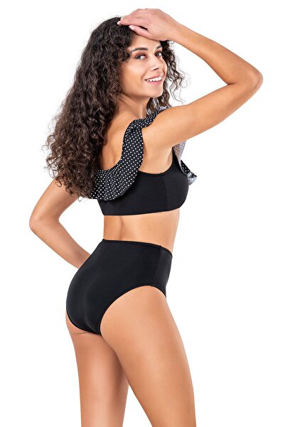 Endeep Women's Polka Dot Detailed Flounce Bikini Set