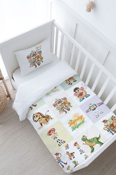 Tuğba Kuğu 100X150 Cartoon Series Baby Duvet Cover and Toy Story Patchwork Set