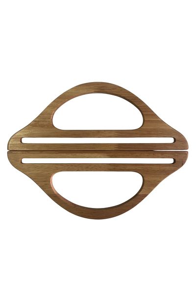 Yumuşakkeçe Ξύλινη λαβή τσάντας με γέφυρα - 26x10 cm