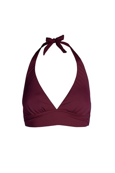 Endeep Women's Halterneck Burgundy Bikini Top