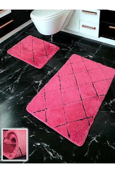 Chandler Home Savera Fuchsia Χαλάκια Μπάνιου Σετ 2 - 60x100 cm/50x60 cm