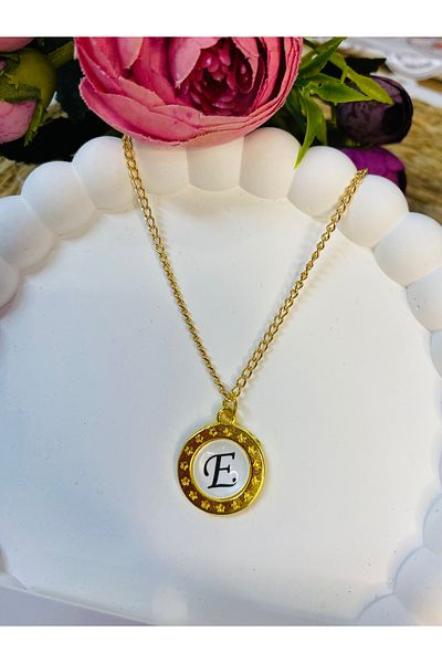 DKY Letter E Necklace and Bracelet Bijouterie Set