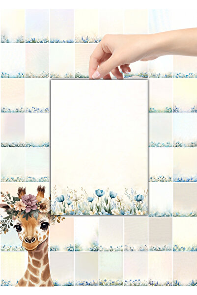 Ficksy دفتر ملاحظات A5 بدون خطوط - 50 ورقة - مذكرة - دفتر ملاحظات - ورق ملاحظات