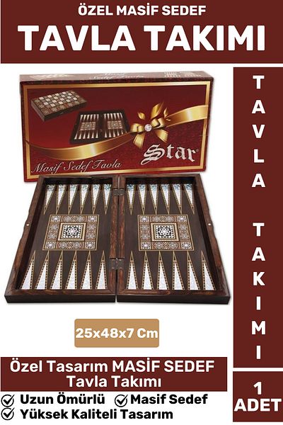 Wintoup Elite High-Quality Long-Lasting Family Home Dating Coffee Cafe Game Team Sedef Massive Tavla Team
