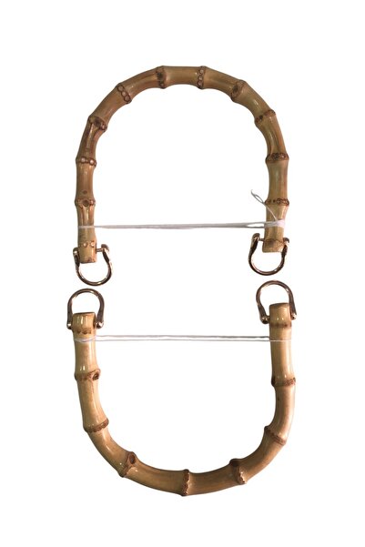 Yumuşakkeçe Ahşap Bambu Çanta Sapı 15 Cm
