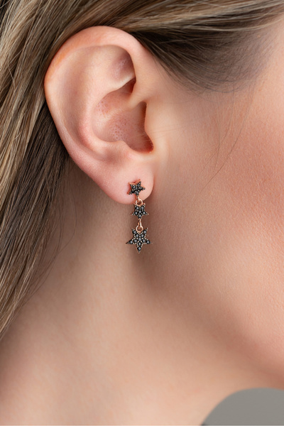 Silvano Jewelry 925 Ayar Gümüş Kayan Yıldız Küpe