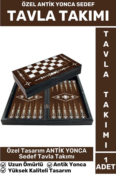 Wintoup Elite High-Quality Long-Lasting Family Friend Coffee Cafe Game Team Antique Conca Sedef Tavla Team