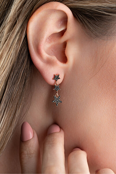 Silvano Jewelry 925 Ayar Gümüş Kayan Yıldız Küpe