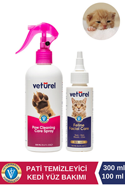 Veturel Kedi Aknesi Pati Bakımı Kedi Tüy Sağlığı Kedi Pati Temizleme Pati Tem...