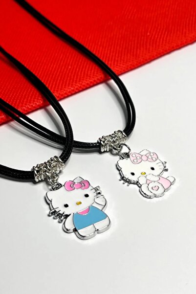 İYİ MODA 2 Adet Hello Kitty Arkadaşlık Kolyesi Best Friends Çift Kolyesi