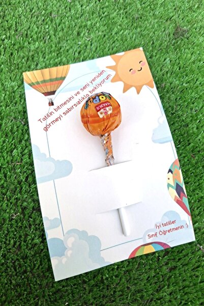 Emtory Home Güneş Bulut Kartlı 10 Adet Lollipop | - Öğrenci Hediye - Okul Hed...