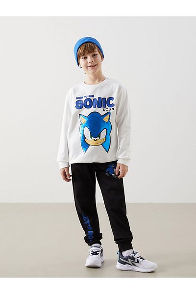 LC Waikiki Lcw Waist Elastic Printed Boys Jogger Sweatpants Fast Fashion