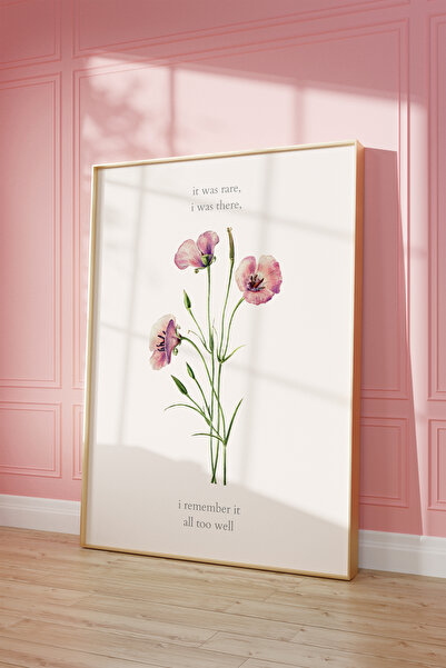 Vinca Prints Flowers Poster, Taylor Swift Lyrics Poster, Çiçek Desenli Poster...