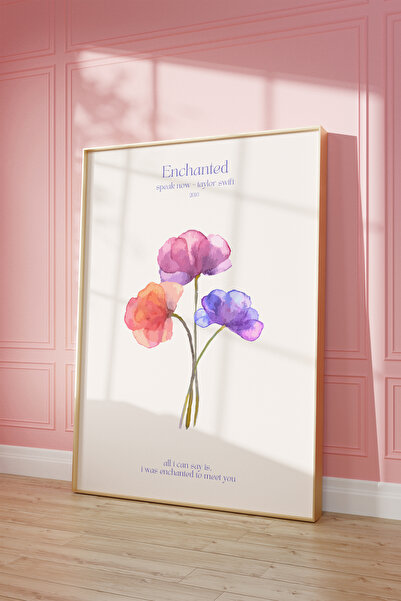 Vinca Prints Taylor Swift Floral Lyrics Poster, Estetik Poster, Swiftie Poster